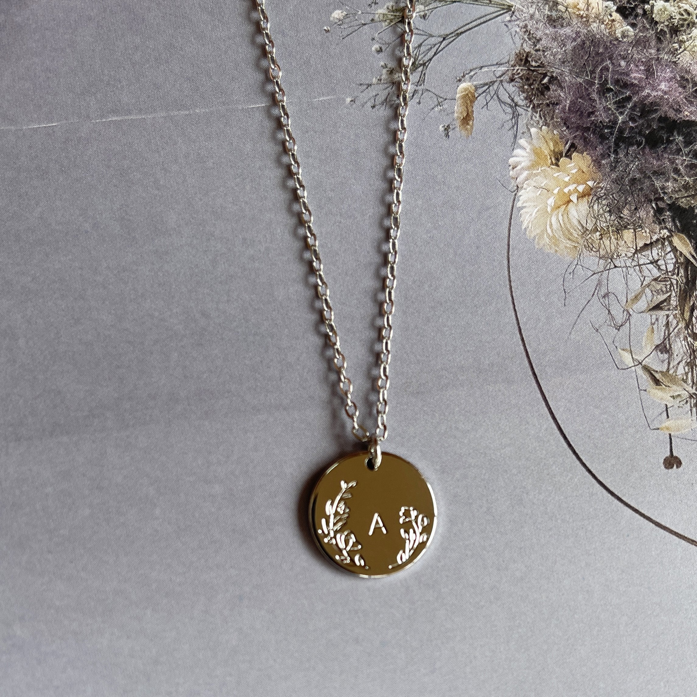 Wildflower Initial Necklace