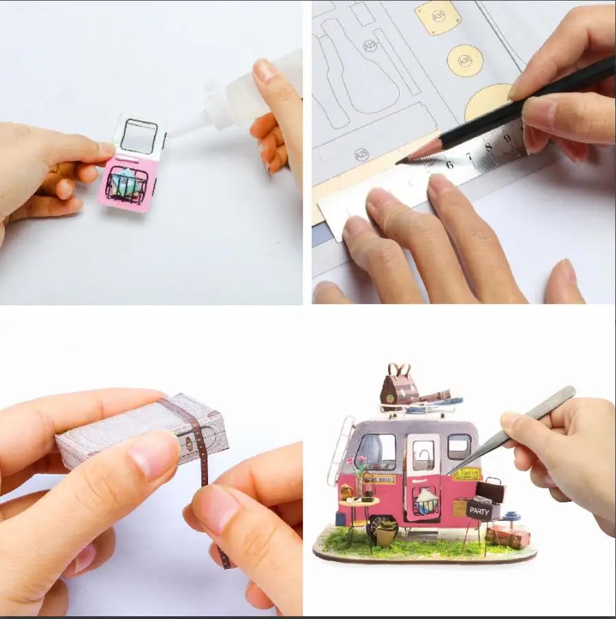 DIY Miniature House Kit: Happy Camper
