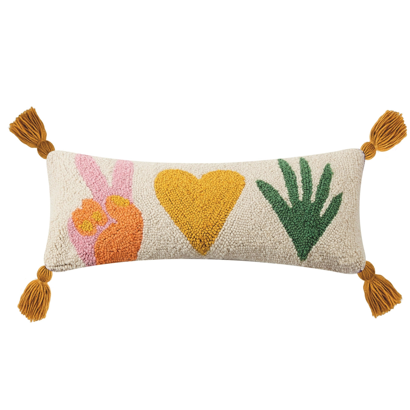 Peace Love Plants Hook Pillow