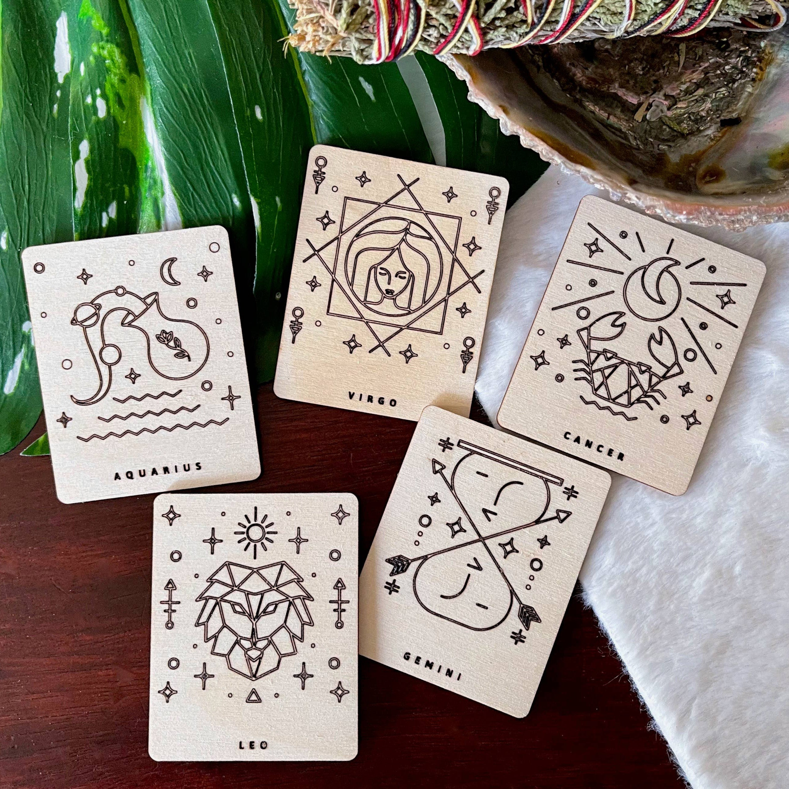 Zodiac Wood Magnet